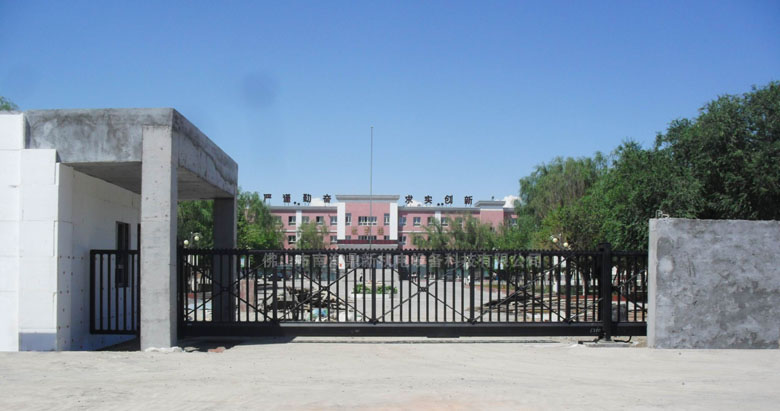 南北德信悬浮门被新疆石河子121团中学启用